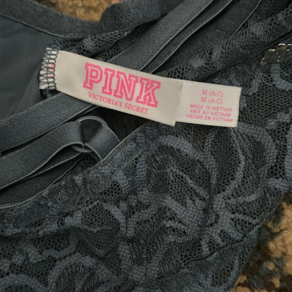 Womens slate grey adjustable Victoria’s Secret PINK bralette size medium (A-C)🩶 - Picture 7 of 8
